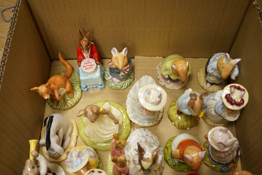 A collection of Royal Doulton figures Beatrix Potter character figures and boxed miniature figures. (2)